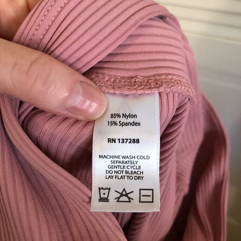 REVOLVE Year Of Ours Pink Mauve Ribbed Leggings - Picture 8 of 8